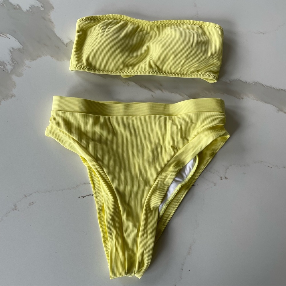 New Bikini from Simons -rip tag attached size XS -beautiful shade of yellow